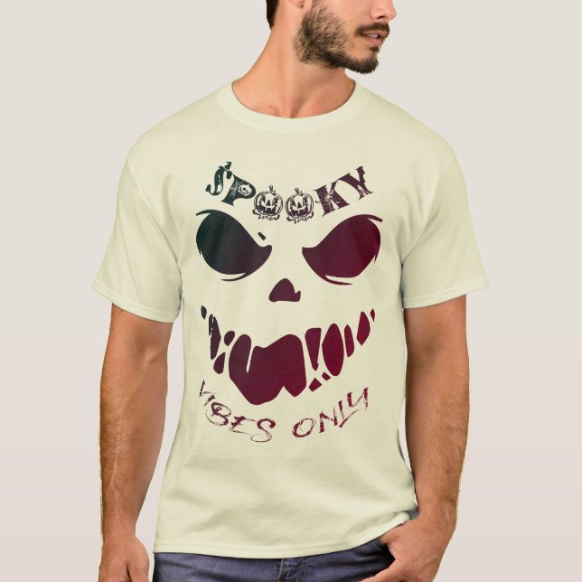 Camiseta Spooky Vibes Only-Halloween Monster  (Frente)