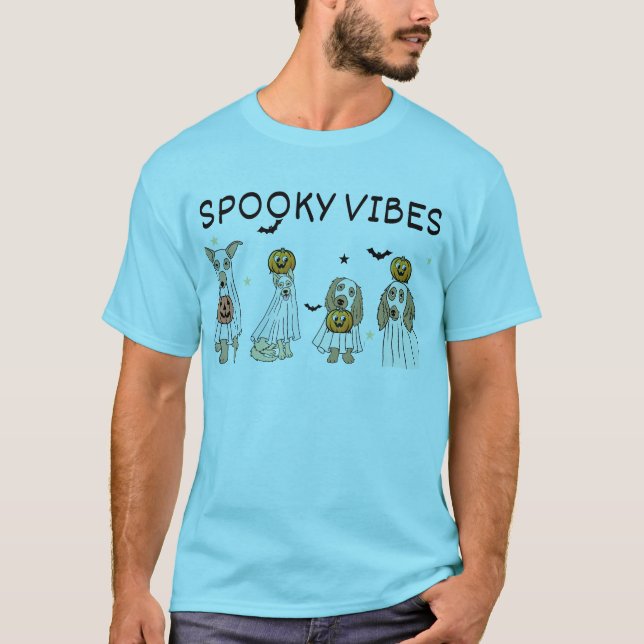 Camiseta Spooky Vibes: Tee Gráfico de Halloween (Frente)