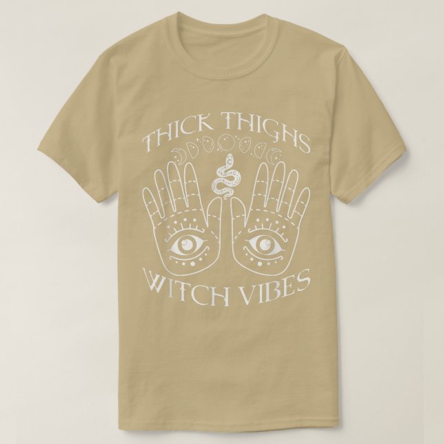 Camiseta Spooky Witchcraft Crescent Moon Blackcraft Hallowe (Frente do Design)