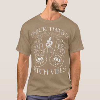 Camiseta Spooky Witchcraft Crescent Moon Blackcraft Hallowe