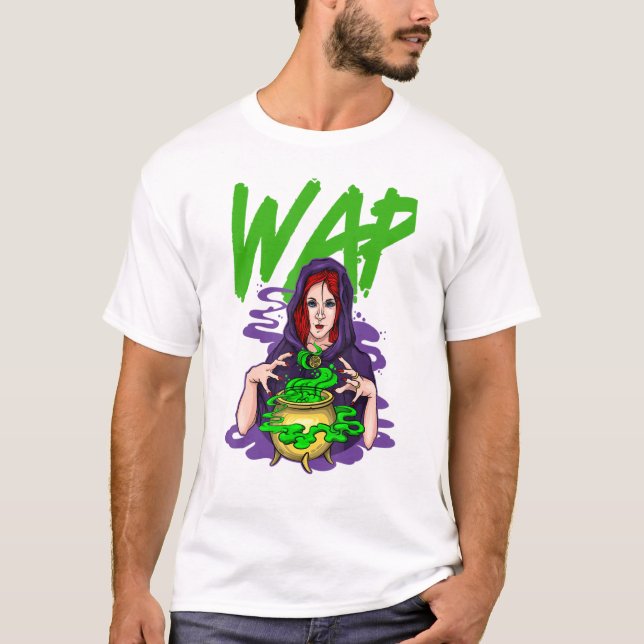 Camiseta Spooky Witches And Potions Wap Costume For Hallowe (Frente)