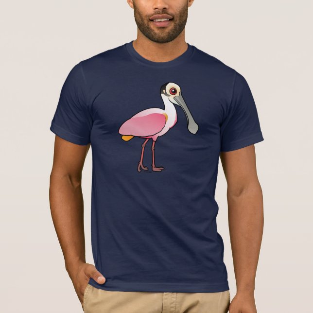 Camiseta Spoonbill róseo bonito (Frente)