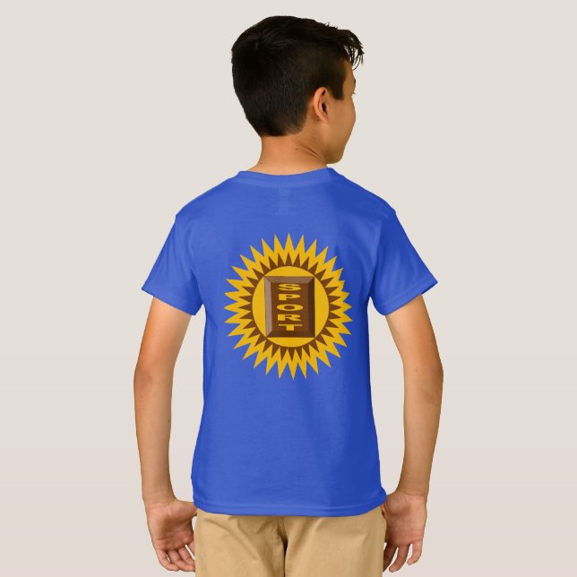 Camiseta SPORT SOLEIL CHOCOLAT  T-shirt bleu royal DOS (Parte Traseira Completa)