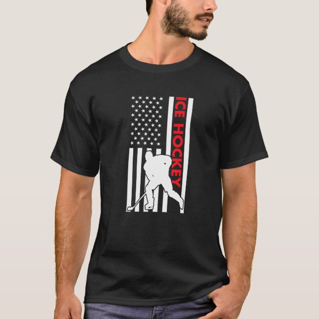 Camiseta Sport Us Flag Ice Hockey Premium (Frente)