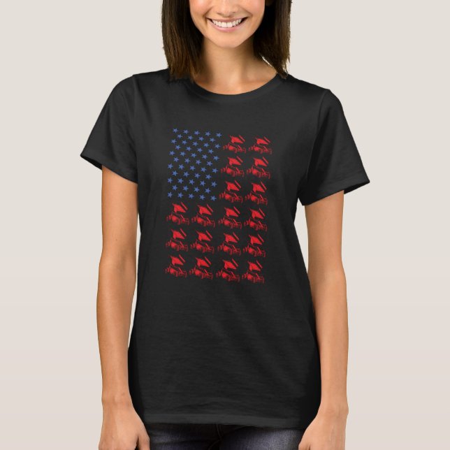 Camiseta Sport Us Flag Sprint Car Racing  1 (Frente)