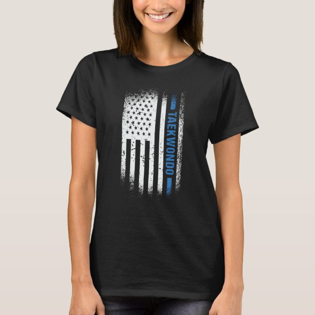 Camiseta Sport Us Flag Taekwondo  2 (Frente)