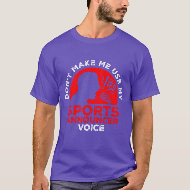 Camiseta Sports Announcer Voice Commentator friends family (Frente)