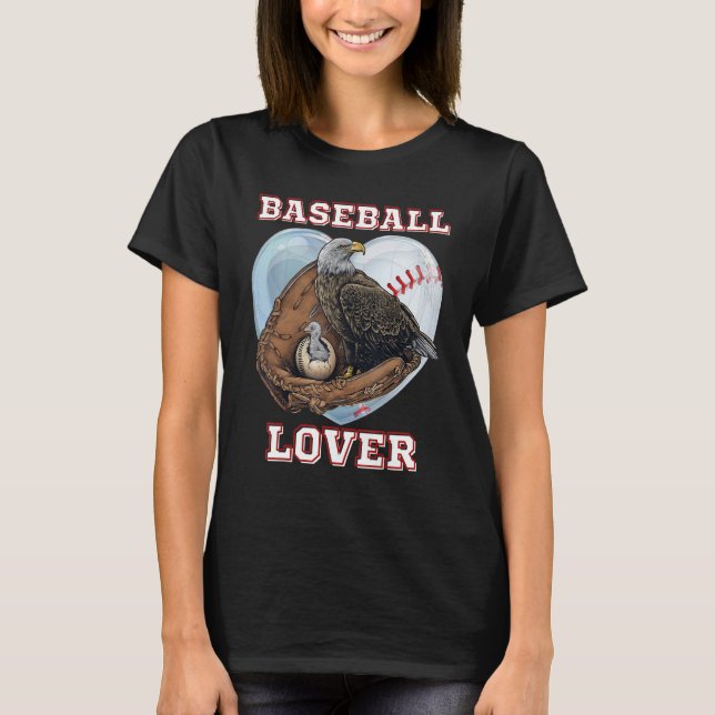 Camiseta Sports in Nature Bald Eagle Family American Baseba (Frente)