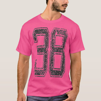 Camiseta Sports TeamNumber 38Year 1938Midnight Black 