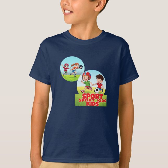 Camiseta Sporty Kids Fun Playtime Design  (Frente)