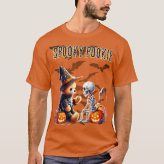 Camiseta Spouky Pookie Bonito Urso de Pelúcia de Halloween 