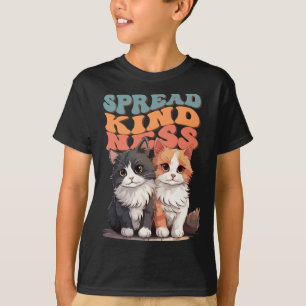 Camiseta Spread Kindness - Adorable Cat Duo Design Sticker