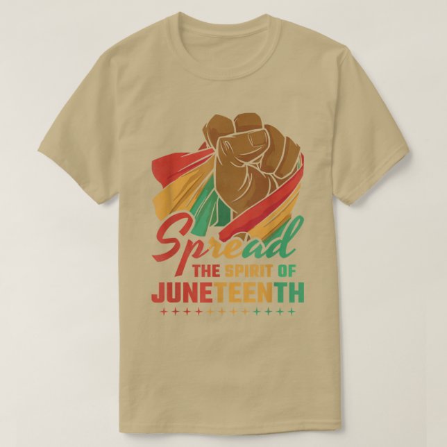 Camiseta Spread The Spirit Of Juneteenth 1865  (Frente do Design)