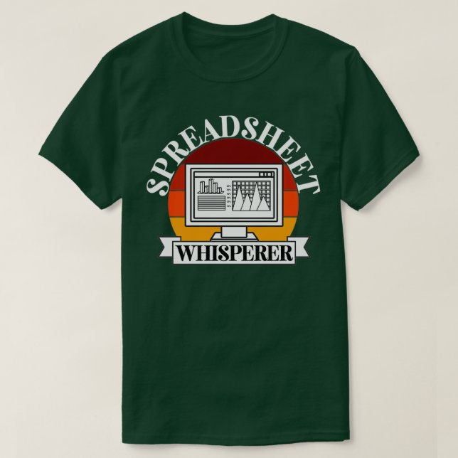 Camiseta Spreadsheet whisperer 1 (Frente do Design)