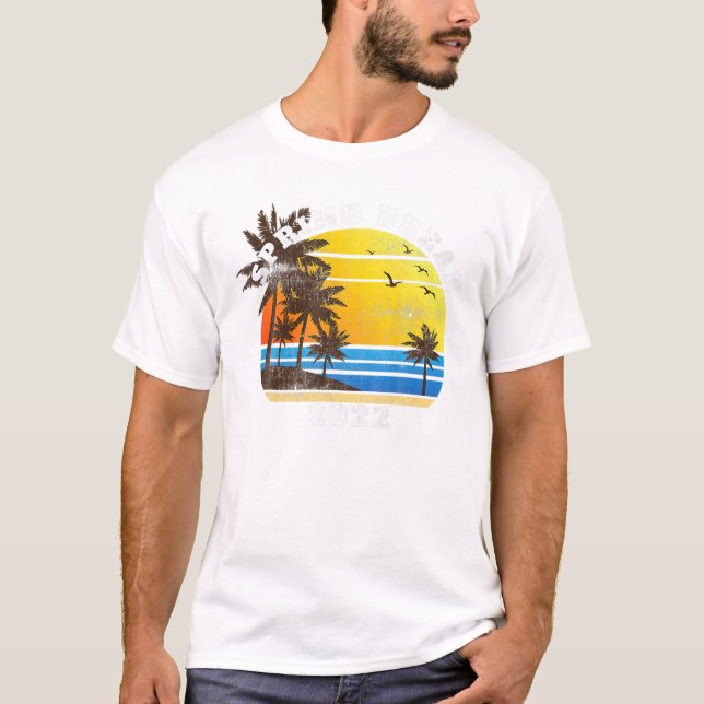 Camiseta Spring Break 2022 Beach Matching Group Party (Frente)