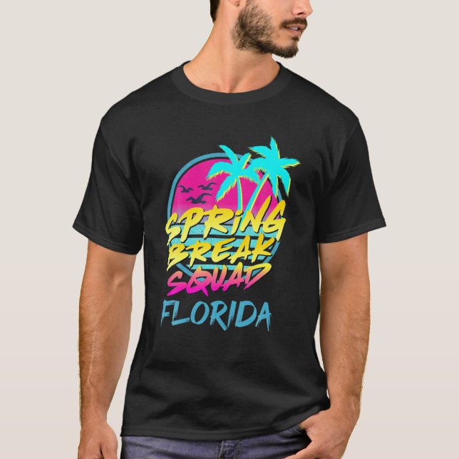 Camiseta Spring Break 2022 Retro 80S 90S Florida Family Vac (Frente)
