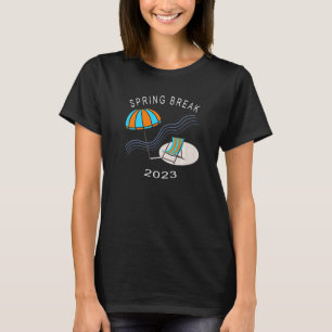 Camiseta Spring Break 2023 Beach Cadeira Umbrella Trabalho