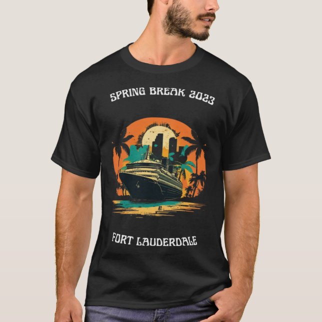 Camiseta Spring Break 2023 Fort Lauderdale Florida Cruise (Frente)