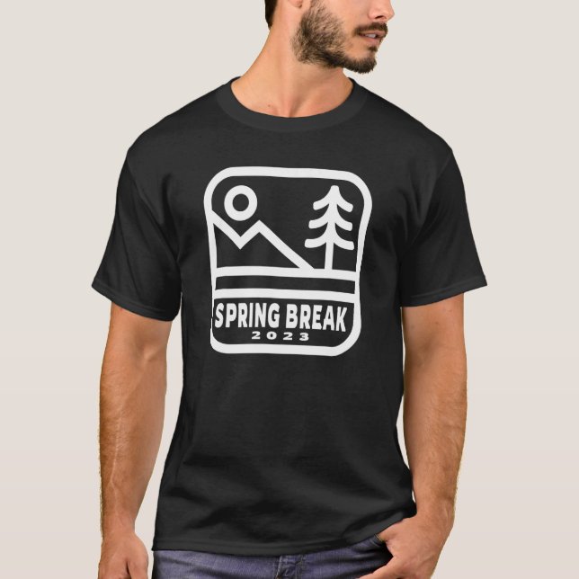 Camiseta Spring Break 2023 Matching Group Mountaineering A (Frente)