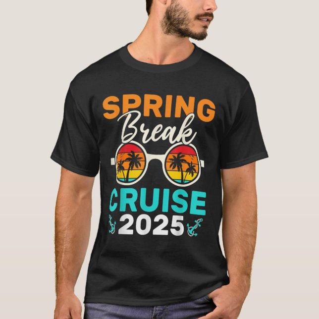 Camiseta Spring Break Cruise 2025 For Family Matching Cruis (Frente)