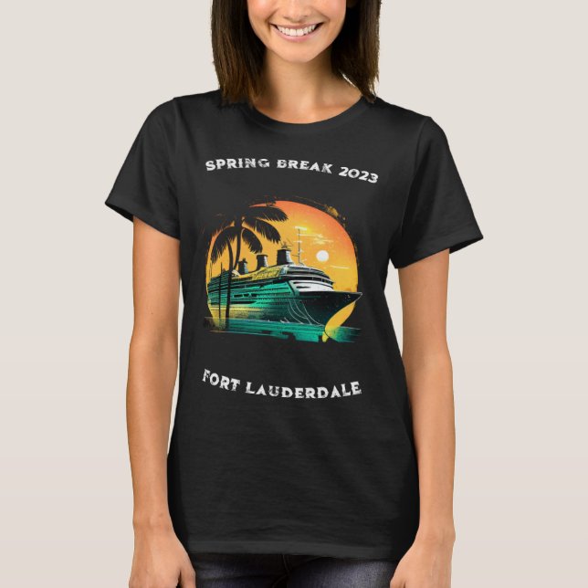 Camiseta Spring Break Cruise Fort Lauderdale Florida 2023 (Frente)