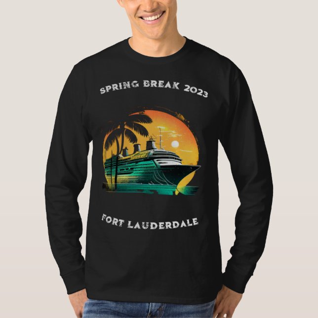 Camiseta Spring Break Cruise Fort Lauderdale Florida 2023 (Frente)
