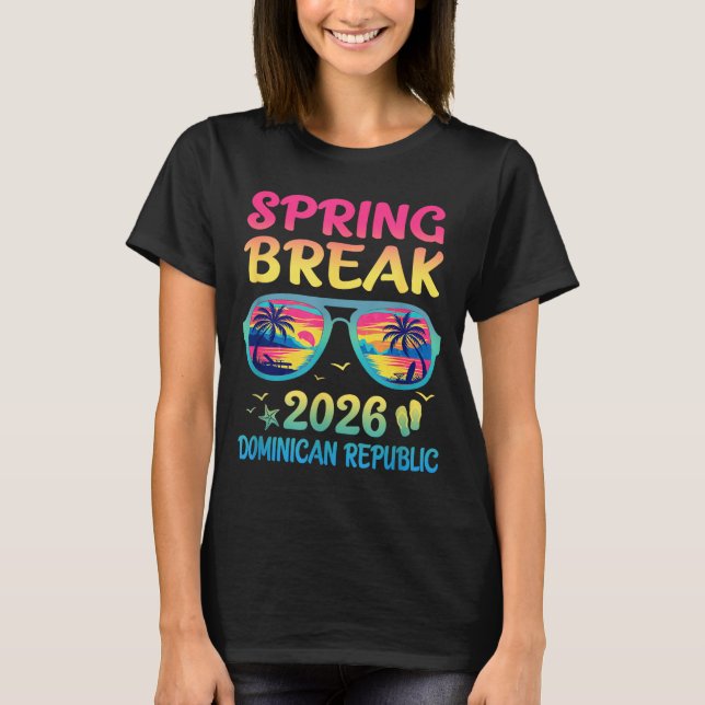 Camiseta Spring Break Dominican Republic 2026 Vacation Trip (Frente)