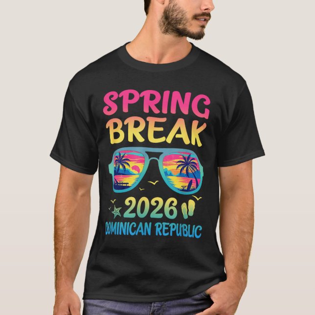 Camiseta Spring Break Dominican Republic 2026 Vacation Trip (Frente)