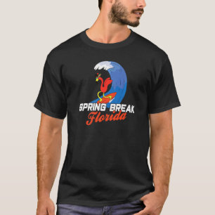 Camiseta Spring Break Florida Legal Beach Surfing Flamingo