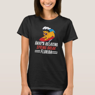 Camiseta Spring Break Florida Vacing Relaxing Surf Dog