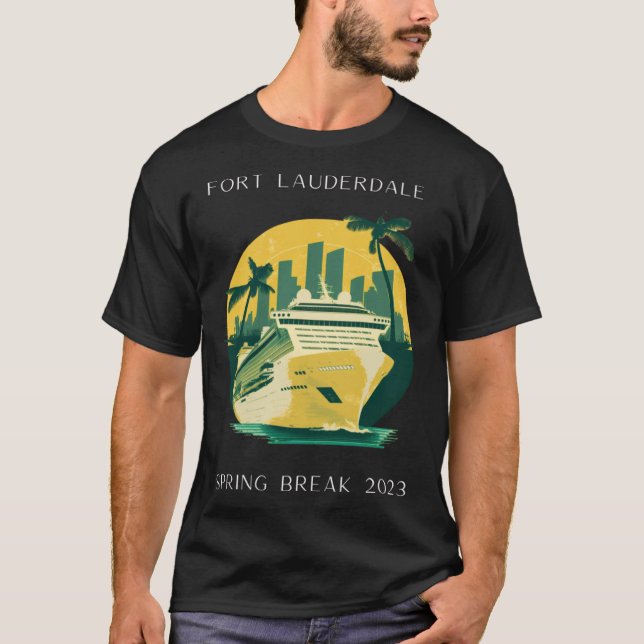 Camiseta Spring Break Fort Lauderdale Florida Cruise 2023 (Frente)