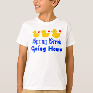 Camiseta ♫ ♥ Spring Break Home Ducks Kids'Ringer Tee¨