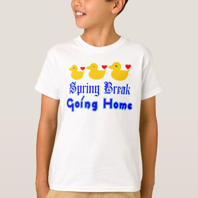 Camiseta ♫ ♥ Spring Break Home Ducks Kids'Ringer Tee¨ (Frente)