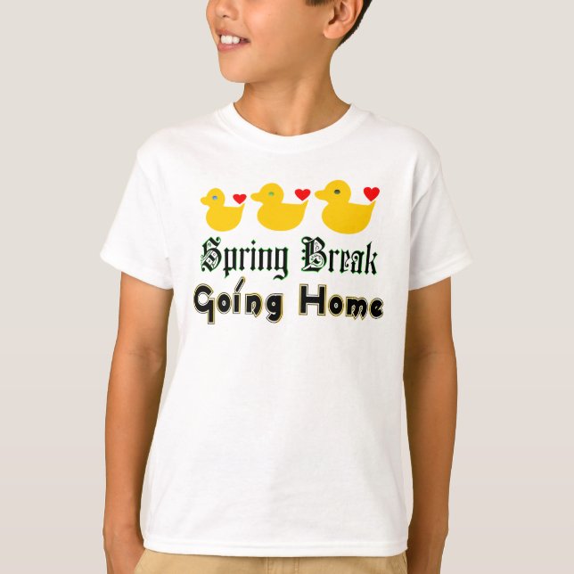 Camiseta ♫ ♥ Spring Break Home Ducks Kids'Ringer Tee¨ (Frente)