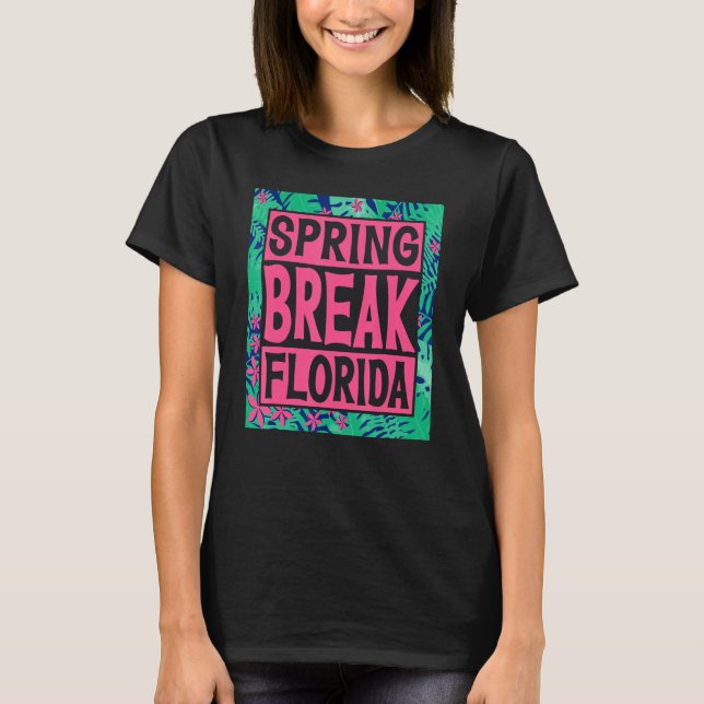 Camiseta Spring Break Senior Class Student School Trip Flor (Frente)