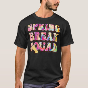 Camiseta Spring Break Squad Beach Colorted Tie Dye Primaver