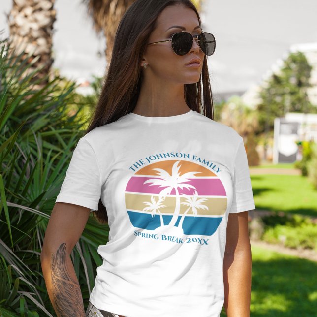 Camiseta Spring Break Trip Beach Sunset Custom Family (Criador carregado)
