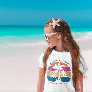 Camiseta Spring Break Trip Beach Sunset Cute Custom Girls