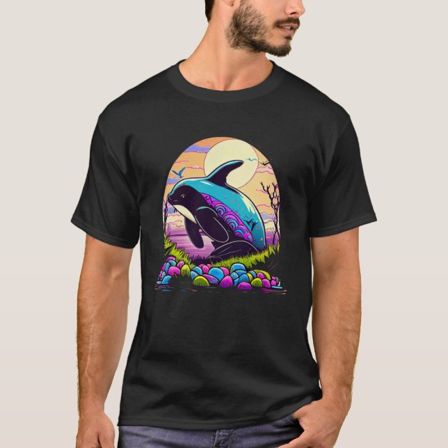 Camiseta Spring into style with this charming Orca Artwork  (Frente)