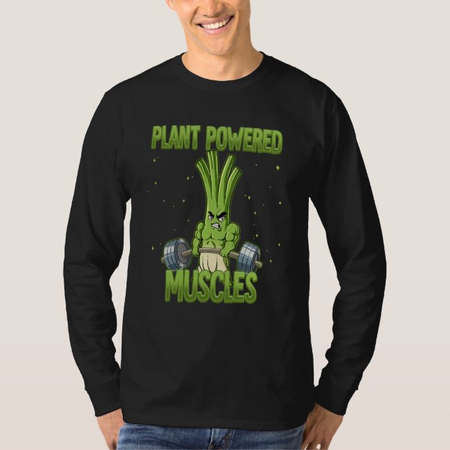 Camiseta Spring Onion Gym Weight Training Plant Powered Mus (Frente)