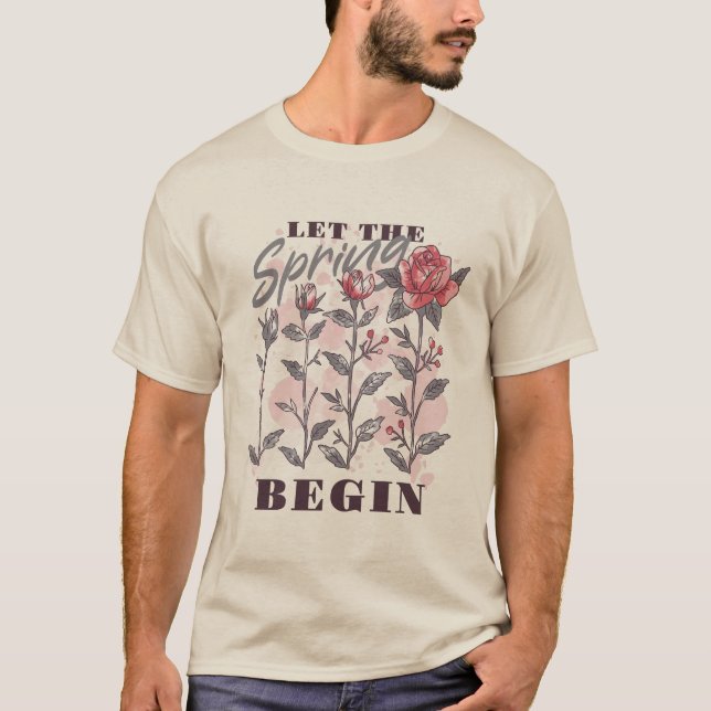 Camiseta Spring rose garden nature (Frente)