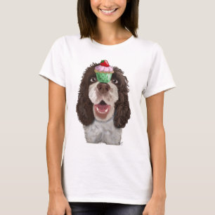 Camiseta Springer Spaniel com Cupcake 2