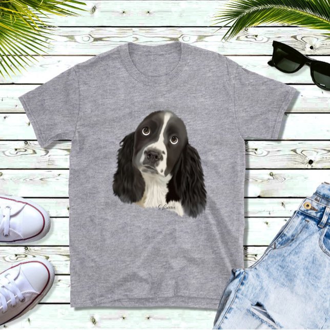 Camiseta Springer Spaniel Puppy Inglês (Criador carregado)