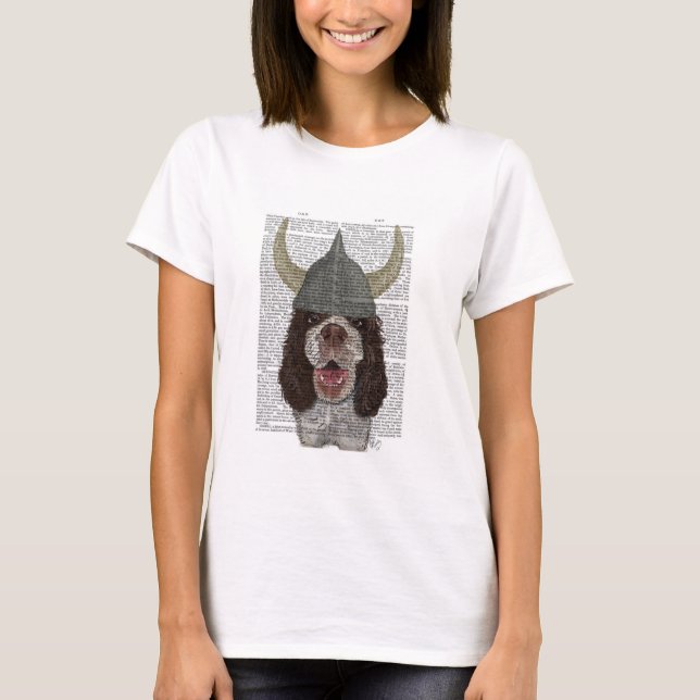 Camiseta Springer Spaniel Viking (Frente)