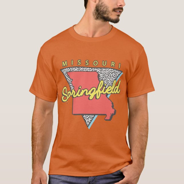 Camiseta Springfield Missouri Vintage MO Cidade Presente Re (Frente)