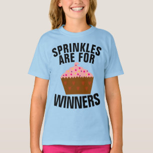 Camiseta SPRINKLES SÃO PARA WINNERS CUPCAKE T-shirts GAROTA