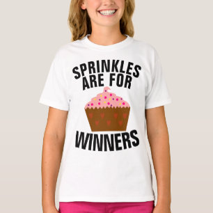 Camiseta SPRINKLES SÃO PARA WINNERS CUPCAKE T-shirts GAROTA