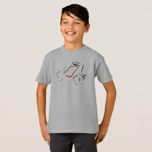 Camiseta Sprintcar 01 Preto e Vermelho em Aço Leve