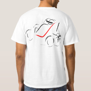 Camiseta Sprintcar 01 Preto e Vermelho Verso