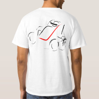 Camiseta Sprintcar 01 Preto e Vermelho Verso